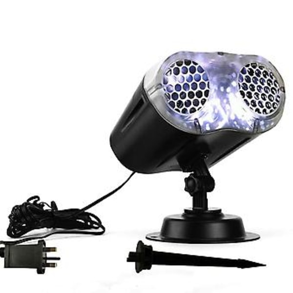 Julprojektor LED-lampor Vattentät 3D Snöflinga Projektorlampa med Fjärrkontroll för Jul Bröllopsfest