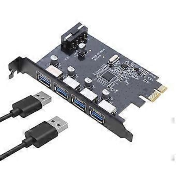 4-porttinen USB3.0 PCI-E -laajennuskortti, vakaa kaksoistaitettava rakenne, kortin jakaja
