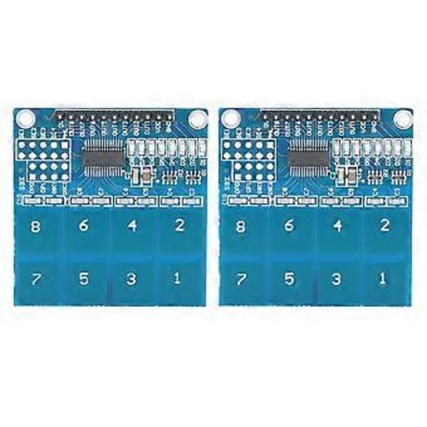 2 st Touch Sensor Modul Digital TTP226 Kapacitiv 8-kanals Elektrisk Utrustning