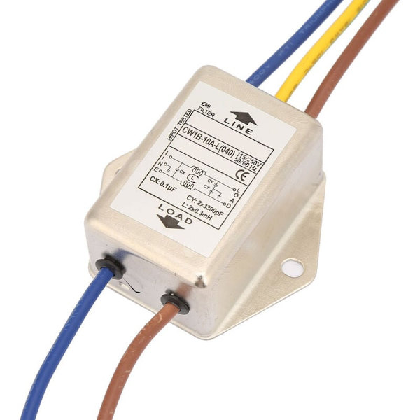 CW1B-10A L(040) Enkeltfaset filter EMI-strømfilter 125/250v