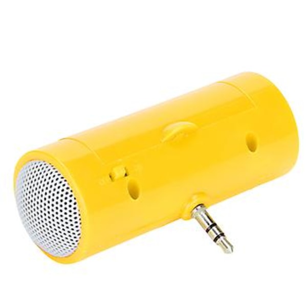 3,5 mm Jack Stereo Mini Högtalare Portabel Trådlös Plug-in Högtalare för Mobiltelefoner och Surfplattor Gul