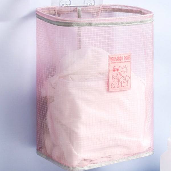 2 stykker veggmontert pustende skittentøyskurv, sammenleggbar skittentøyskurv for oppbevaring av baderomsklær