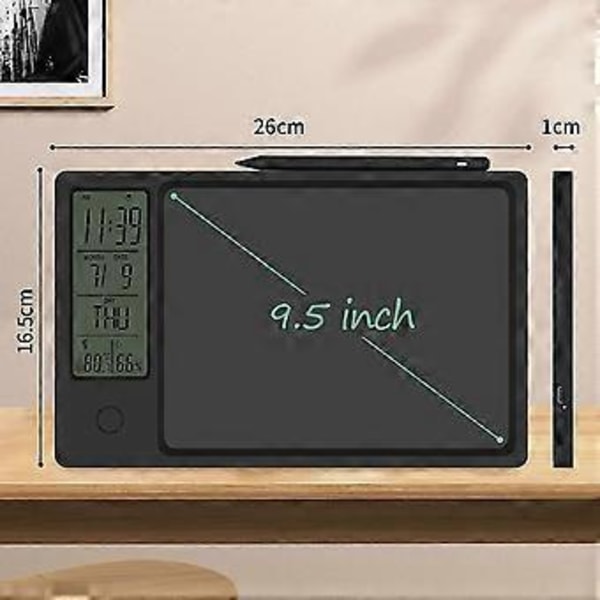 Hygrometer Termometer 9,5 Tum LCD Skrivtavla Elektronisk Digital Anteckningsbok För Semester