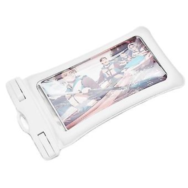 TPU Universal Flytende Vanntett Telefonveske Pose Deksel med Snor for Under 7,2-tommers Telefon Hvit