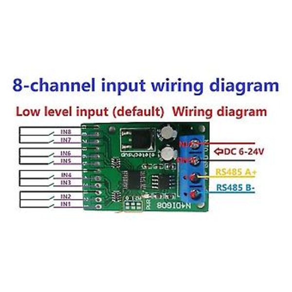8-kanals Ingång/Utgång Digital S Ttl Ll Cmos Rs485 Io Modul Modbus Rtu Kort För Plc Relä