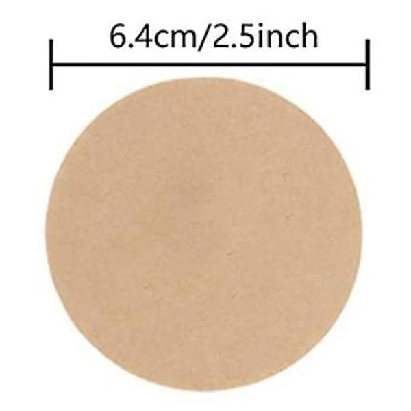 400 stk. ubleket filter, rund erstatningsfilter (2,3 tommer i di