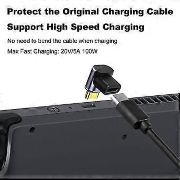 40 Gbps USB C Adapter 90 Grader USB C Forlænger Højre Vinkel PD 100W Hurtig Opladning til Steam Deck Switch Laptop MacBook