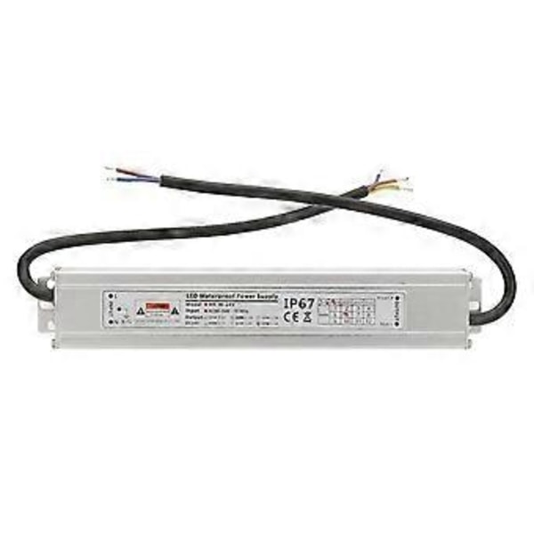 IP67 Vattentät Aluminiumskal LED Strömförsörjning Drivrutin Transformator Utgång 24V 60W 2.5A