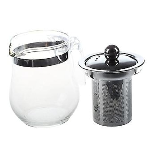 350ml -ant Klar Glas Tekande Mindre Stål Si Blomst Te Potte