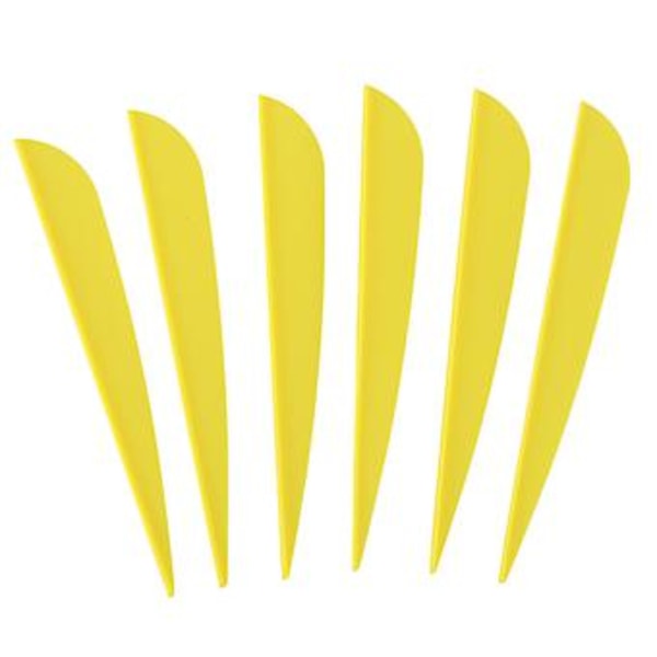 Pilfjädrar 4 Tum Fletching För DIY Bågskyttepilar 50-pack (gul)