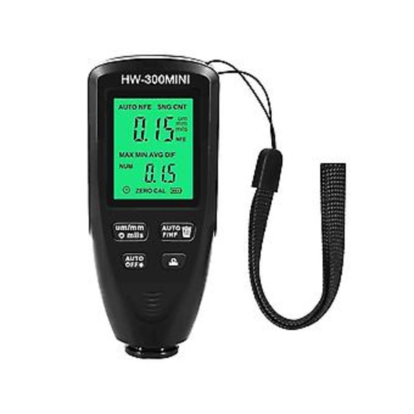 -300mini Pinnoitteen Paksuusmittari 0-2000um Mittaustyökalut Kannettava Auton Pinnoitteen Paksuusmittari