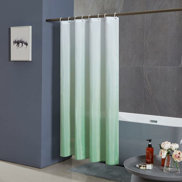 Bruseforhæng Vandtæt Polyester Tekstil Badeforhæng 150x180cm Mugbestandig Gradient Grøn