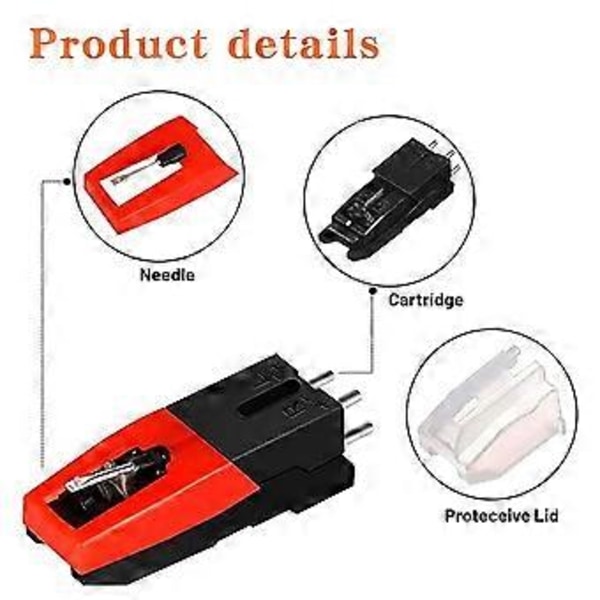 Ny Fonograf Ruby Stylus Platespiller Stylus Vinylspiller Ikke-Bevegelig Magnet Stylus Stylus Lydtilbehør