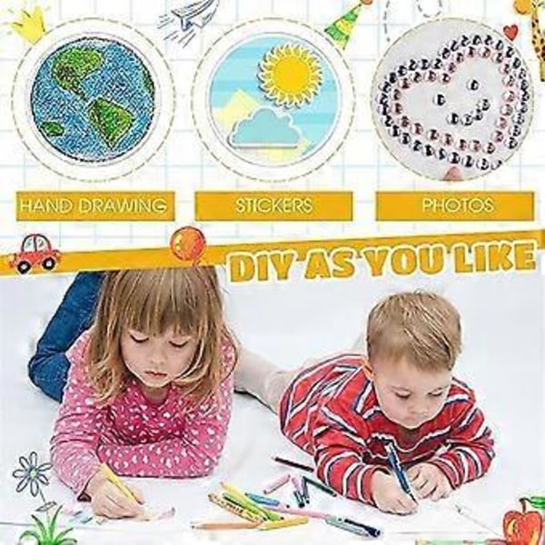 20 stk. DIY Hvide Knappenåle 58 mm Blankt Håndværksknap til DIY Håndværk Julehåndværksartikler, DIY Badges