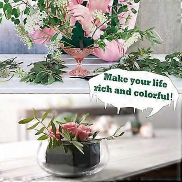 Blomsterskum 12 st Torra & Våta Blomsterskum Runda Floristblock Blomsterskum för Färska eller