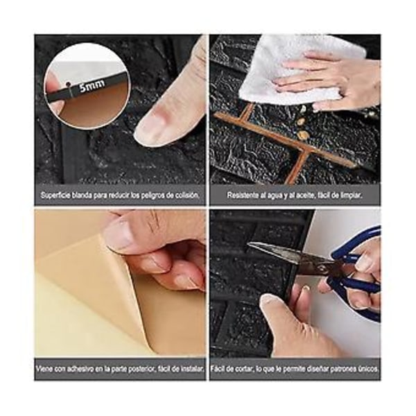 3d K og Stick , 10 Pakning 3d K Paneler , Avtakbar