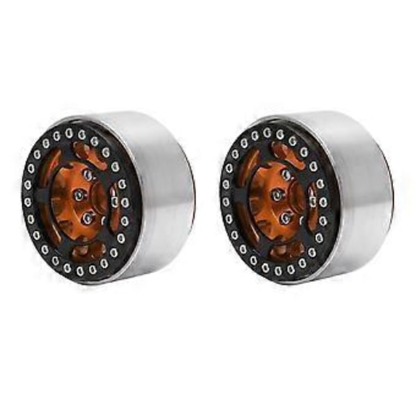 2 stk. Rc Hjulnav Aluminium Legering Høj Slidstyrke Cnc Bearbejdning 1.9in Fjernbetjeningsbil Hjulnavguld