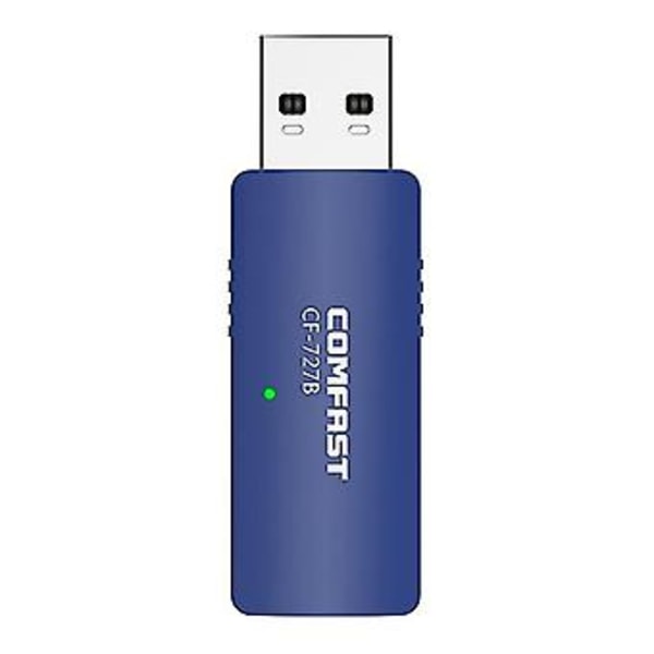 Wifi Adapter 1300mbps 5g+2.4ghz Dobbel Tann 4.2 Usb Trådløs For Datamaskin Blu