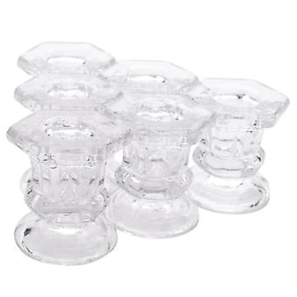 6-pack Glas Hs Klar Tick Hs Passar 1,85 tums Pelare Eller 7/8 tums Avsmalning F