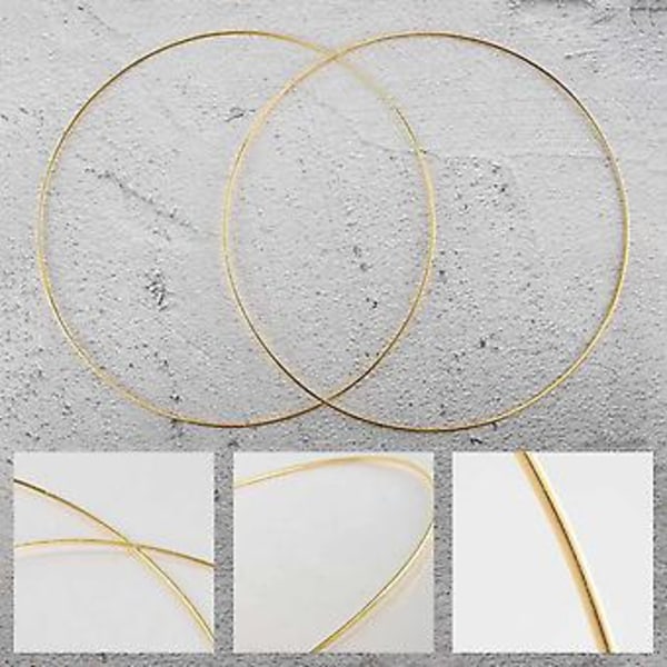 5-pack 35 cm Lar Metall Fl Båge Krans Makramé Bågar Ringar För DIY Krans R, C