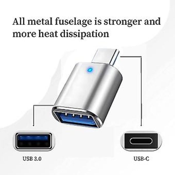 2st USB C till USB Adapter, USB Typ C till USB 3.0 Adapter för Pro och Typ C Enheter