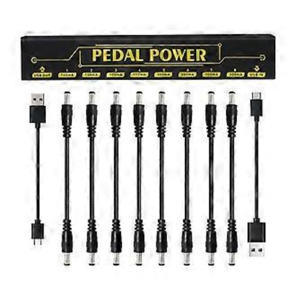Gitarreffektpedal Strömförsörjning 8 Isolerade DC-utgångar Gitarrtillbehör
