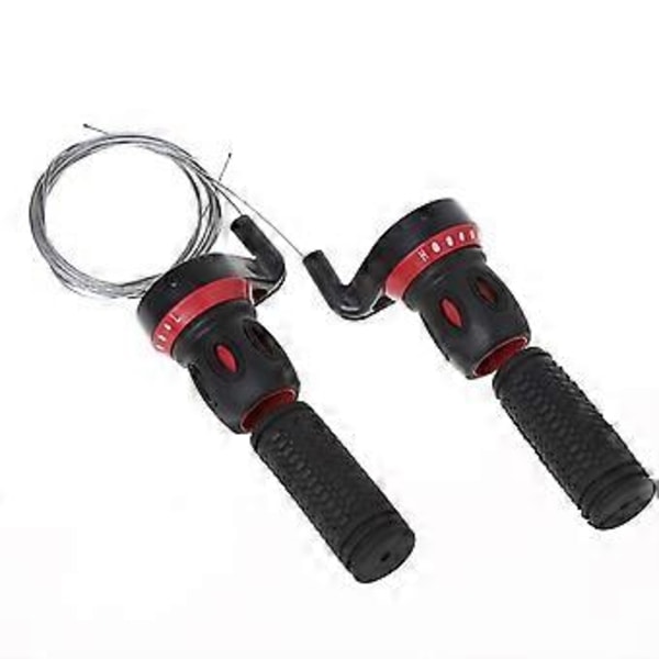 1 Par Girskiftere Sykkel Hendel Gir Overføring Twist Grip Hastighetsendring MTB B
