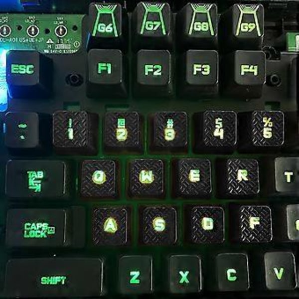 13 stk./pakke Bump Keycaps for Romer-G Switch G910 G810 G413 G310 Bakbelyst Mekanisk Tastatur Keycap Sett Anti-skli