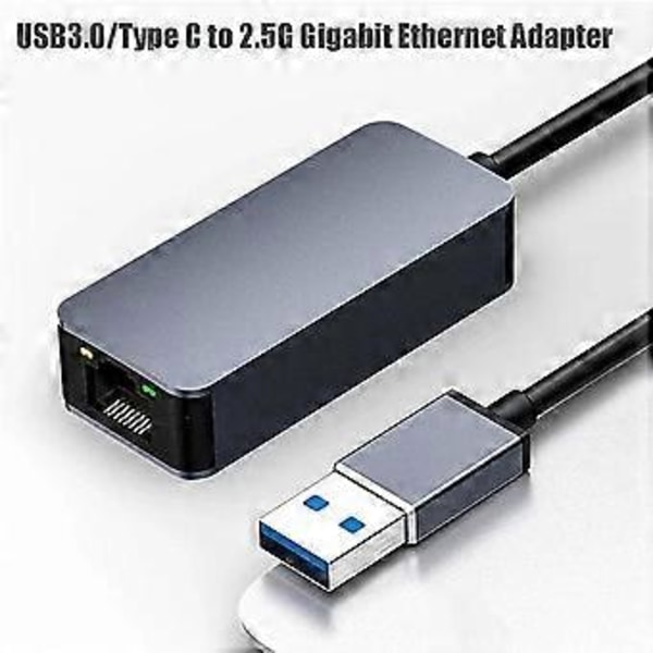 2500Mbps USB C Ethernet til RJ45 2.5G USB Kablet Adapter RJ45 LAN Netværkskort til PC Laptop
