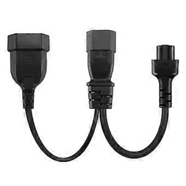IEC320 C14 till IEC320 C5+EU4.0mm Strömkabel 1 in 2 Ut Y-splitter Adapterkabel