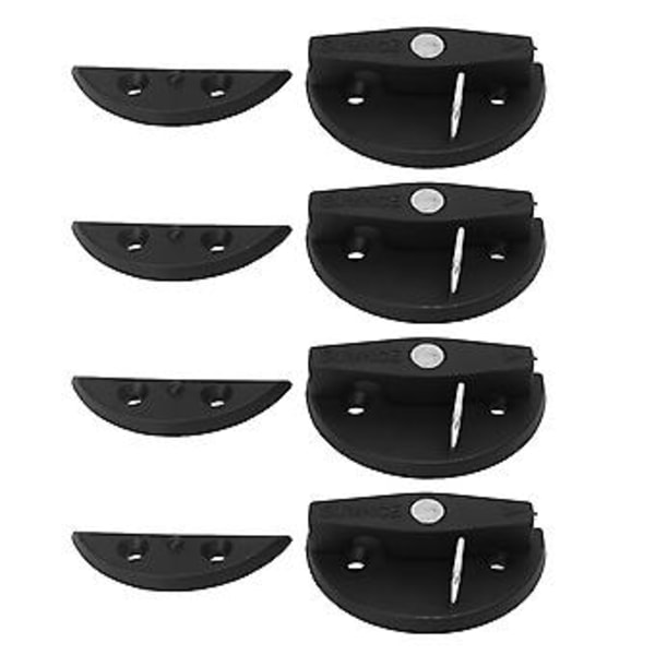 4 Set Båt Skåp Vridlås Förstärkt Nylon 59mm Rund Vridknapp Lås för Yacht RV Dörr Skåp Lucka