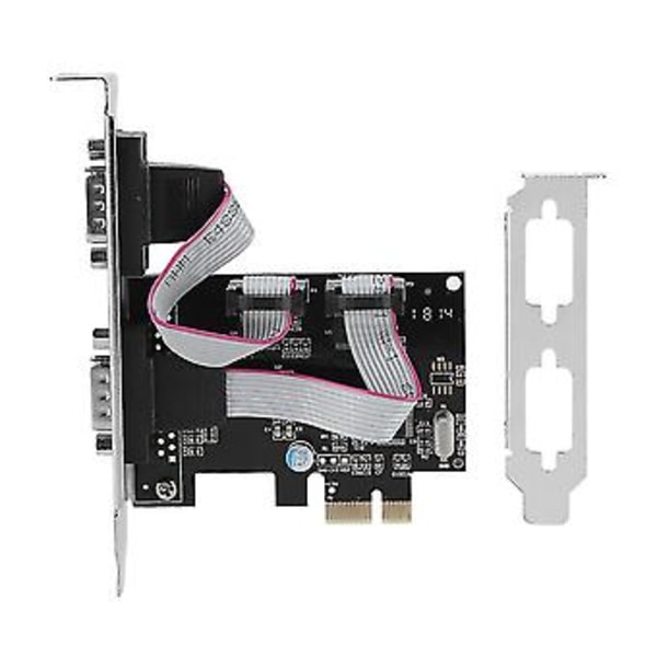 PCI-E till RS232 2 portars seriell portkonverterare PCI Express-kontrolleradapter expansionskort