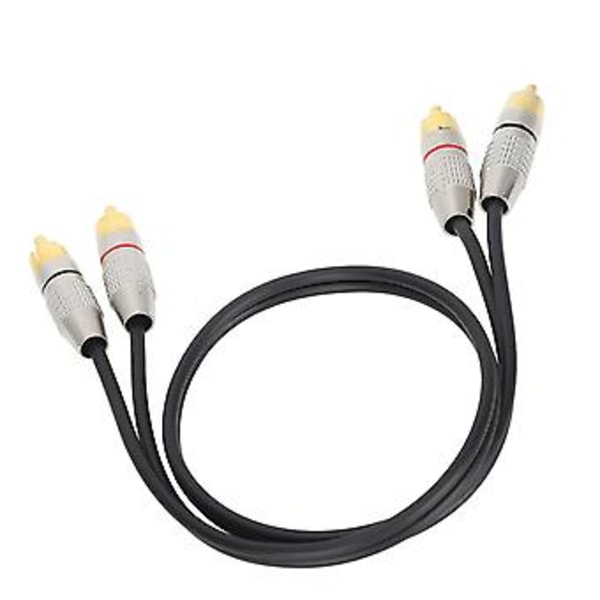 o Kabel 2RCA Han til 2RCA Han o Kabel med Aluminiumlegeringsstik til Xbox 360 Sort 2 m / 6,6 ft