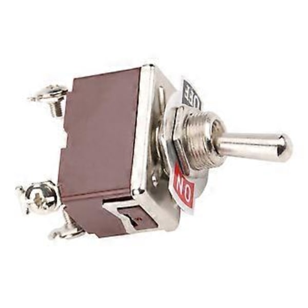 5 stk. ON OFF 2-positions vippekontakt 4 ben 12 mm montering 15A 250VAC