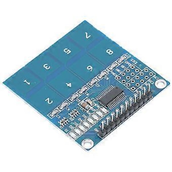 2 st Touch Sensor Modul Digital TTP226 Kapacitiv 8-kanals Elektrisk Utrustning