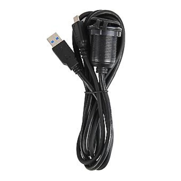 Bil Innfelt Monteringskabel Type C 3.0 USB 3.0 Hann til Hunn Vanntett Innfelt Bil Dashbord Monteringskabel for Bil Båt Motorsykkel