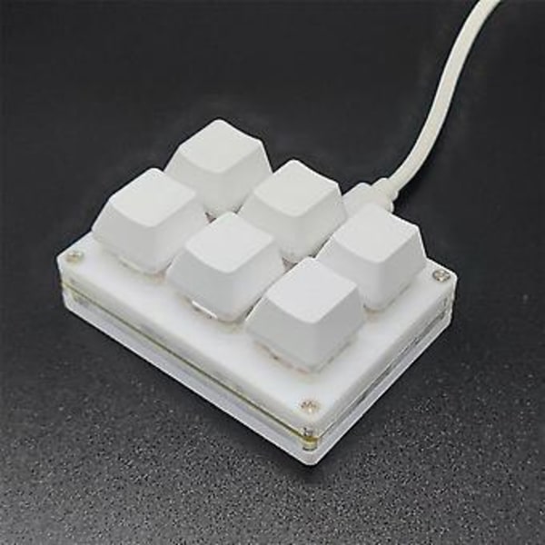 Osu Mini 6-tasters Tastatur Photoshop Tegnetastatur Støtte Rød Bryter Programmering Makrotastatur Mekanisk Tastatur, svart