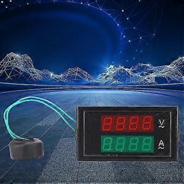 Dl69-2042 Dubbel Digital Display Spännings- och Strömmätare Volt Amp Mätare Ac80-300v Ac0-100.0a