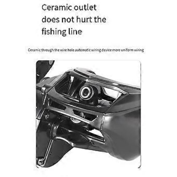 Baitcasting Fiskerulle, Magnetiskt System Baitcaster Rulle, 7.2:1 Hastighet Dubbelskärmad Rostfritt Stål Höger Hand