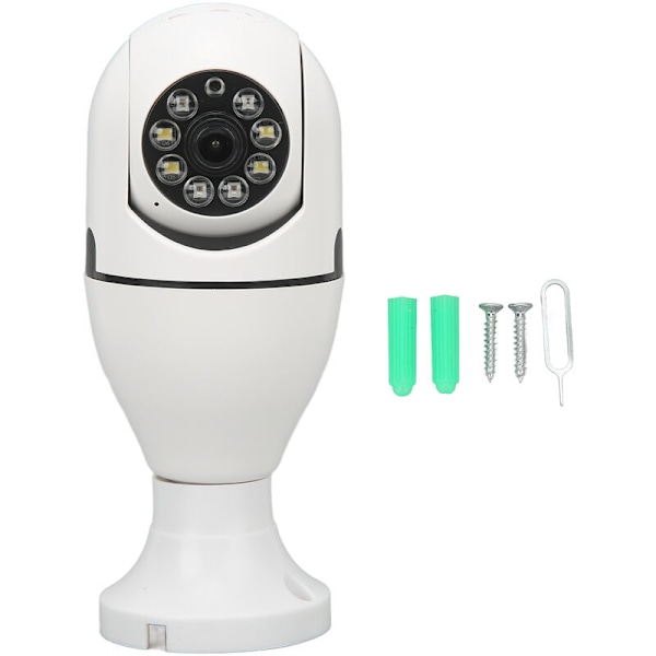 Light Bulb Camera 360 Degree Panoramic Infrared WIFI Security Camera with E27 Interface Base