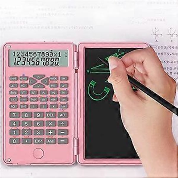 Videnskabelige lommeregnere, 12-cifret LCD-display med sletbar skrivetablet, foldbar til hjemmeskole, møde og studie A