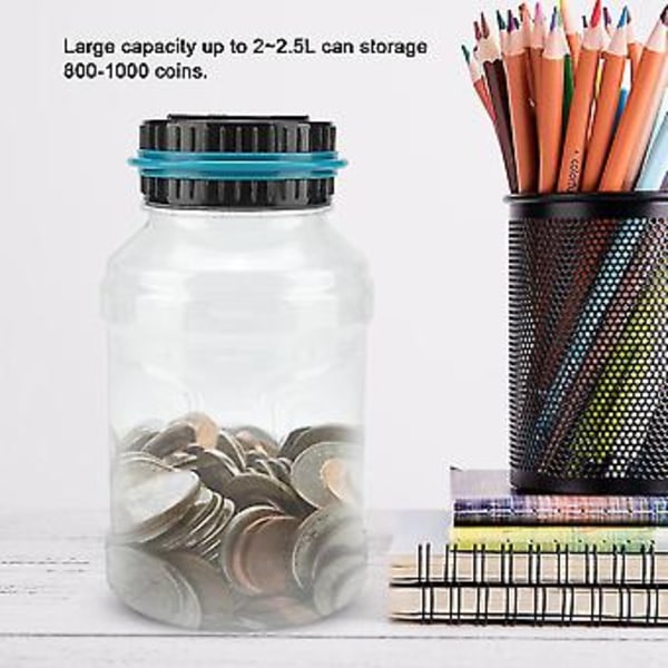 LCD Display Digital Spargris Pengabox Burk Dollar Mynträknare Pengar Sparbössa