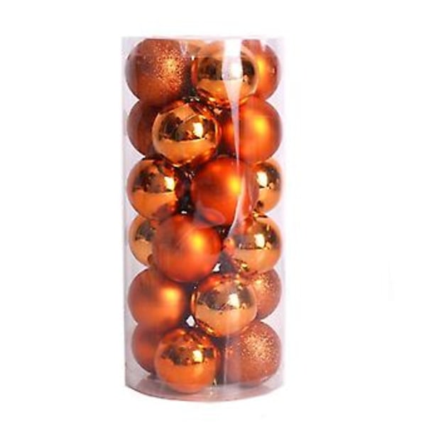 Juldekorationer 24 st Glänsande och Polerade Blank Julgranskuleprydnader Dekorationer 3,8 cm