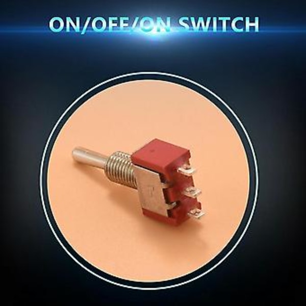 2 st AC 250V 2A 120V 5A SPDT På/Av/På 3-läges Momentär Vippströmbrytare