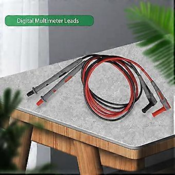 P1503B Multimetertestkablar Kit, Digitala Multimetertestkablar med Krokodilklämmor Utbytbara Multimeterprober Spetsar Set