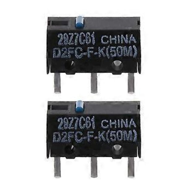 2 stk. Blå Prikk Mus Mikrobryter D2FC-F-7N (50m) for MX G-serien Apple- G3 G4 G5 Mus Mikrobrytere