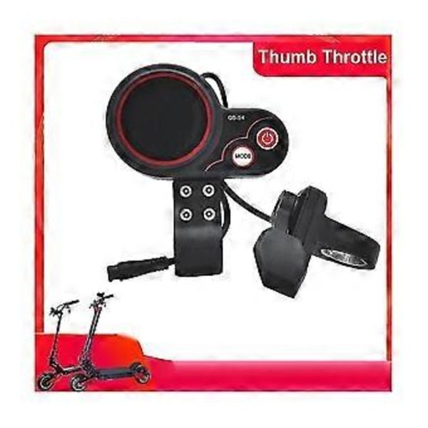 -s4 48v-60v Tommelfinger Gas LCD Display Kit Kompatibelt med Zero 8 9 10 8x 10x Elektrisk Scooter 6pin