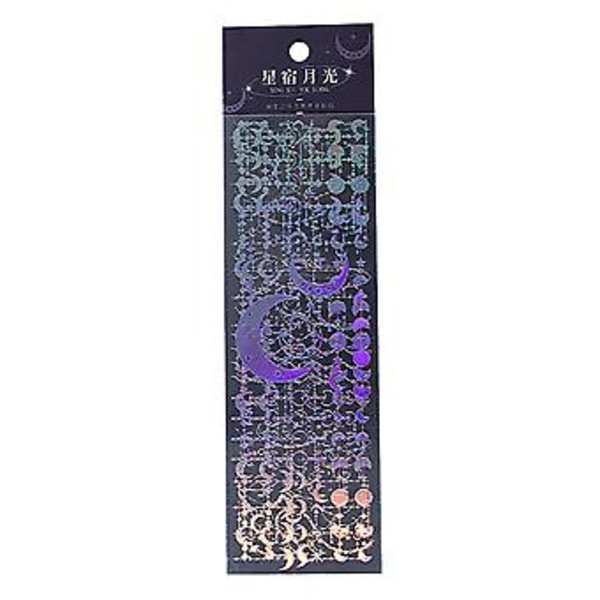 Kortlaging Klistremerke Dekal Junk Journal Dekorativ Dobbel Transparent PET Laser DIY Dekorasjon