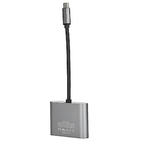 2-i-1 Type-C til HD Multimedia Interface VGA Adapter 4K og 60Hz USB Dokkingstasjon
