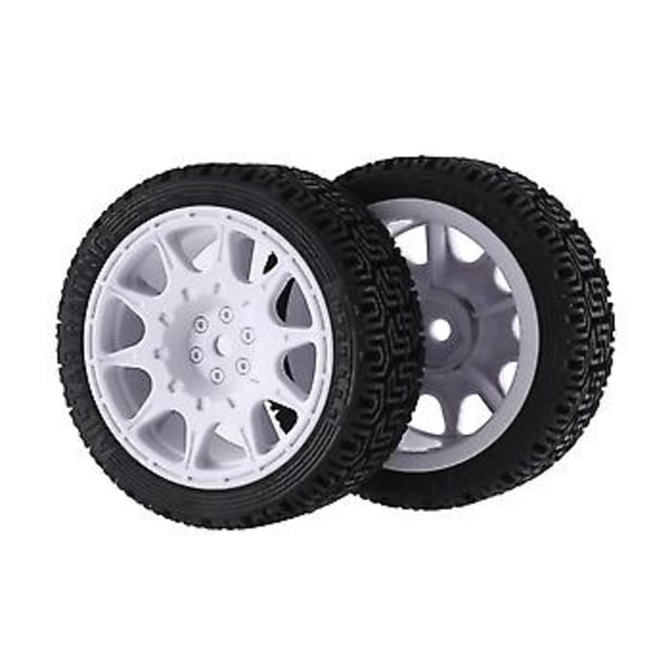 68mm 1/10 Rc Auton Renkaat On Road Touring Auton Pyörät Tt01 Tt02 Tt02b Xv01 Ta06 Ptg-2, valkoinen